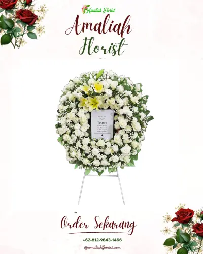 Krans Bunga Duka Cita di Sukagumiwang
